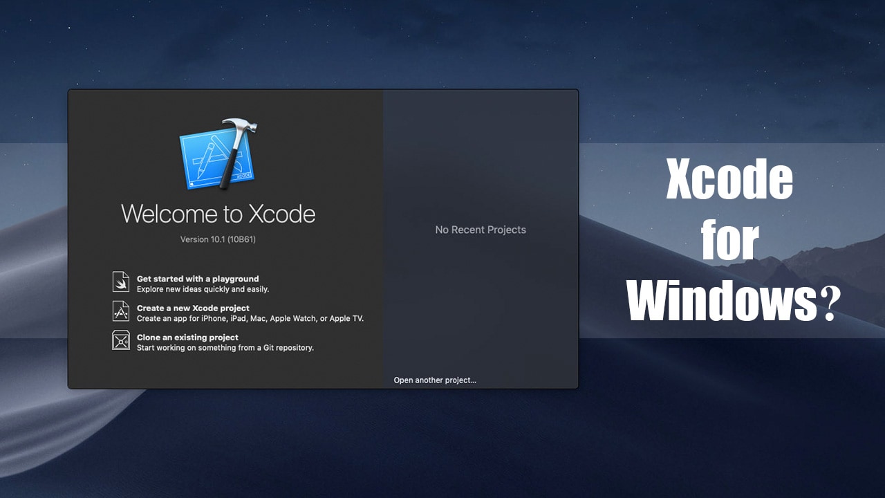 xcode windows 10 install